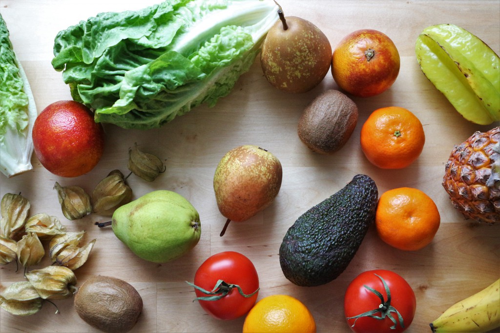 Obst und Gemüse der Saison